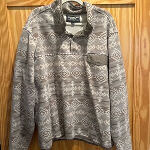 Southern Grit Fleece Pullover XXL Aztec Print Snap Neck Jacket